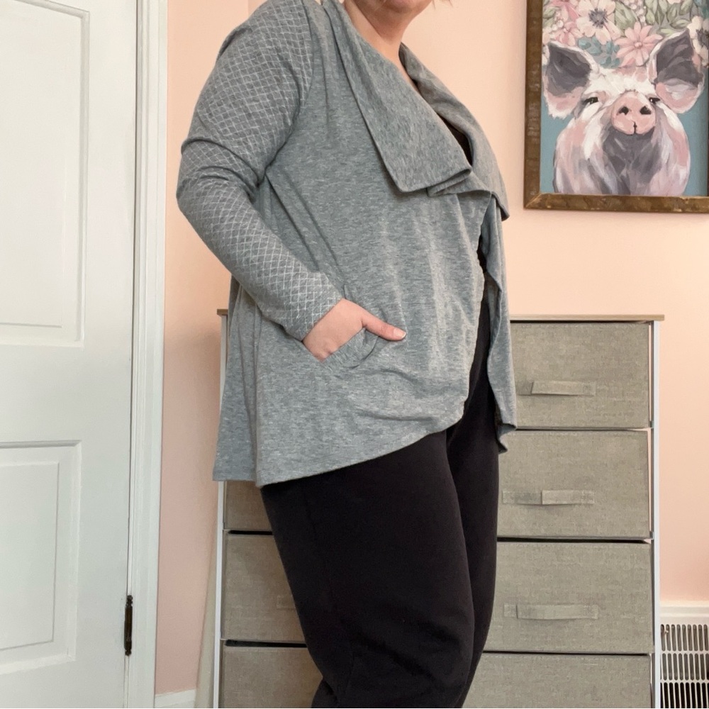 LIVI open front cardigan with pockets